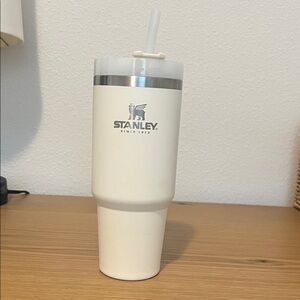 Stanley Cream Tumbler with Straw